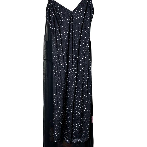 Anthropologie Dress Layered Sleeveless Size SP Sheer Strappy Floral Black - Picture 9 of 12
